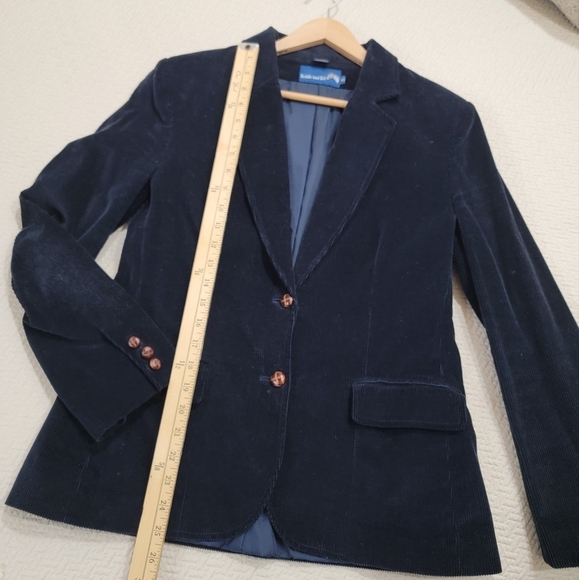 Bridle and Bit Corduroy Jacket Dark Blue Riding Size 11 - Picture 11 of 16